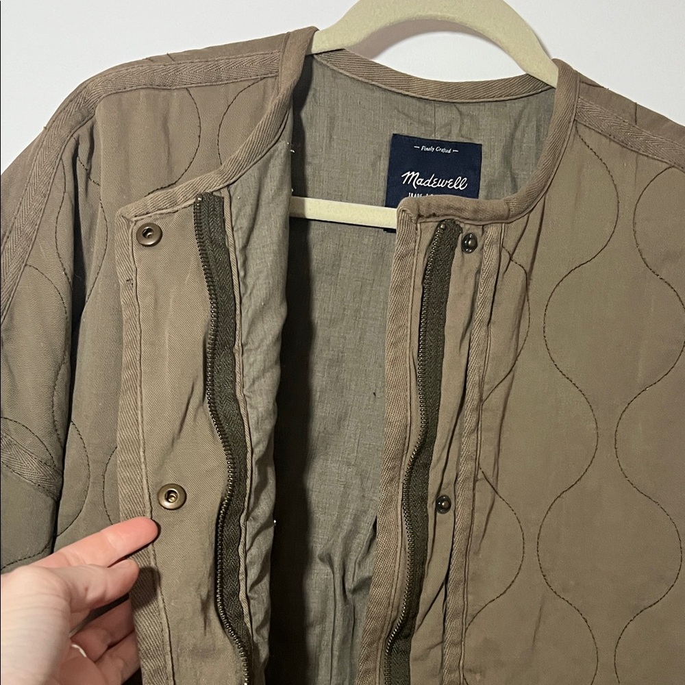 Madewell Olive Green Quilted Field Jacket - Picture 2 of 5